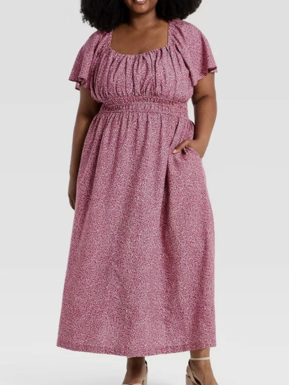 AVA & VIV Berry Tan XXL Dress NWT